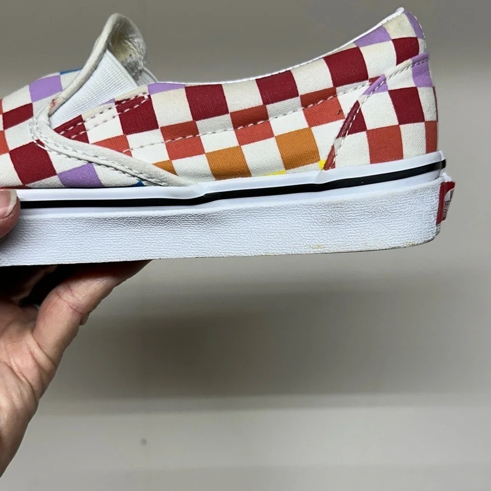 Vans Multicolor Checkered Slip-On Sneakers women’s 7.0 men’s 5.5